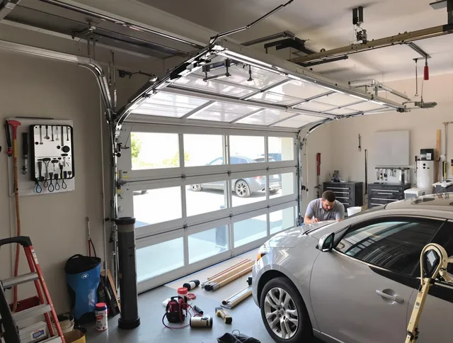 Garage door noise reduction service by Pembroke Garage Door Repair in Pembroke